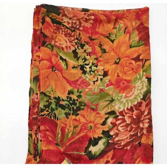 PATRICIA NASH Vintage floral print women's scarf - Spring multi - Picture 4 of 8